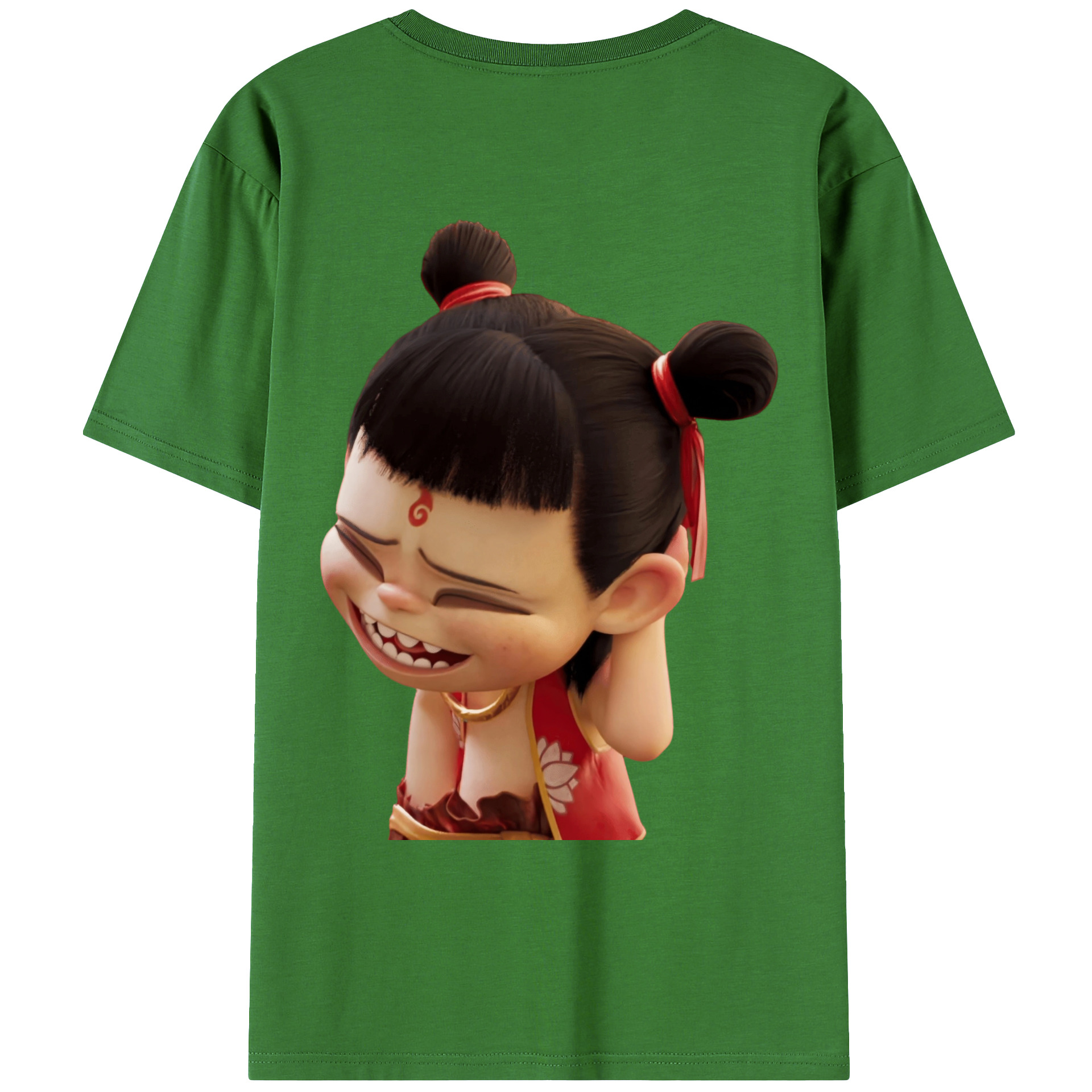 （画像用） Ne Zha 2 ナタ 魔童の大暴れ レディース半袖Tシャツ(バックプリント)